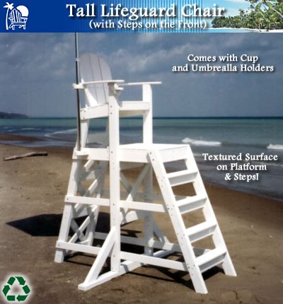 TLG535 Tall/Large Lifeguard Chair with Front Ladder